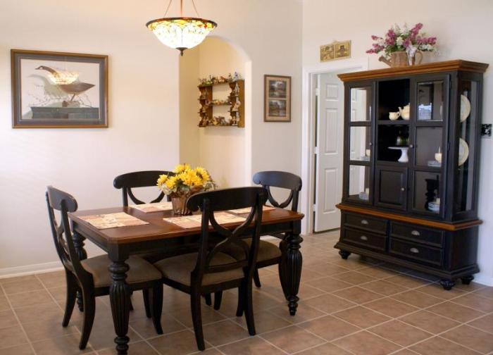 How do decorate around dining room china cabinet