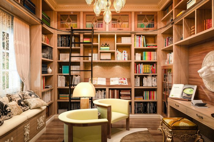 How to decorate a library room