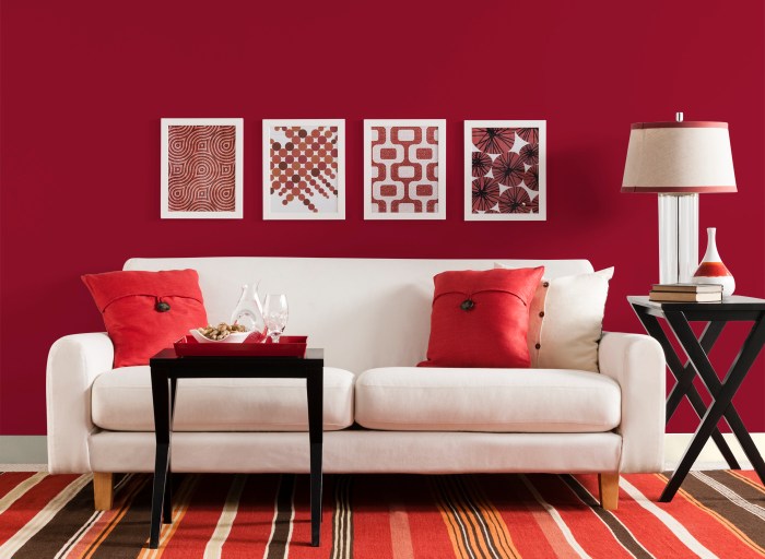 How to decorate a room painted red