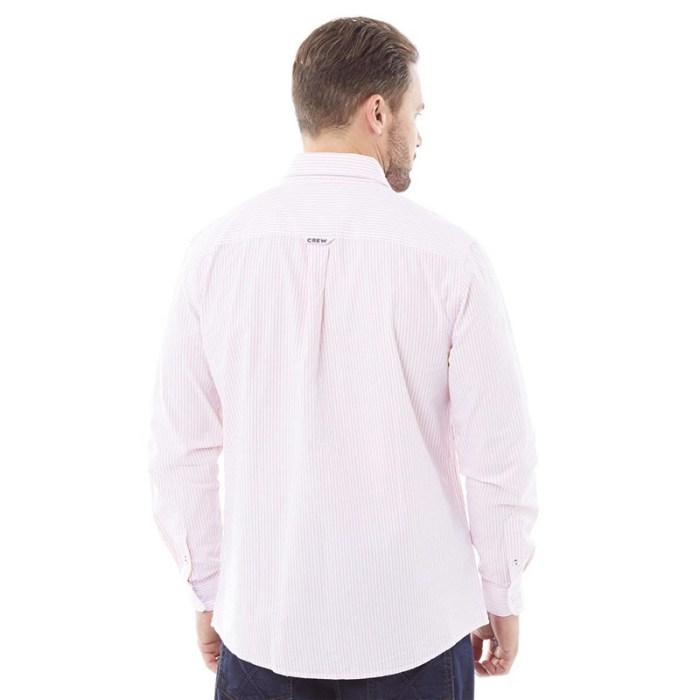 Long sleeve men's pink dress shirt