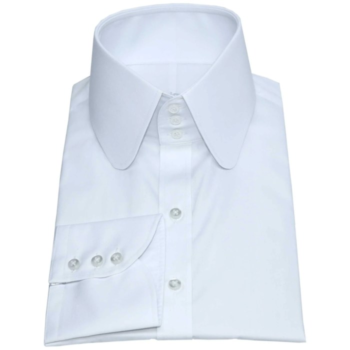 Mens white dress shirt without pocket