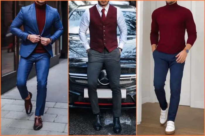 Mens burgundy dress shirt outfit